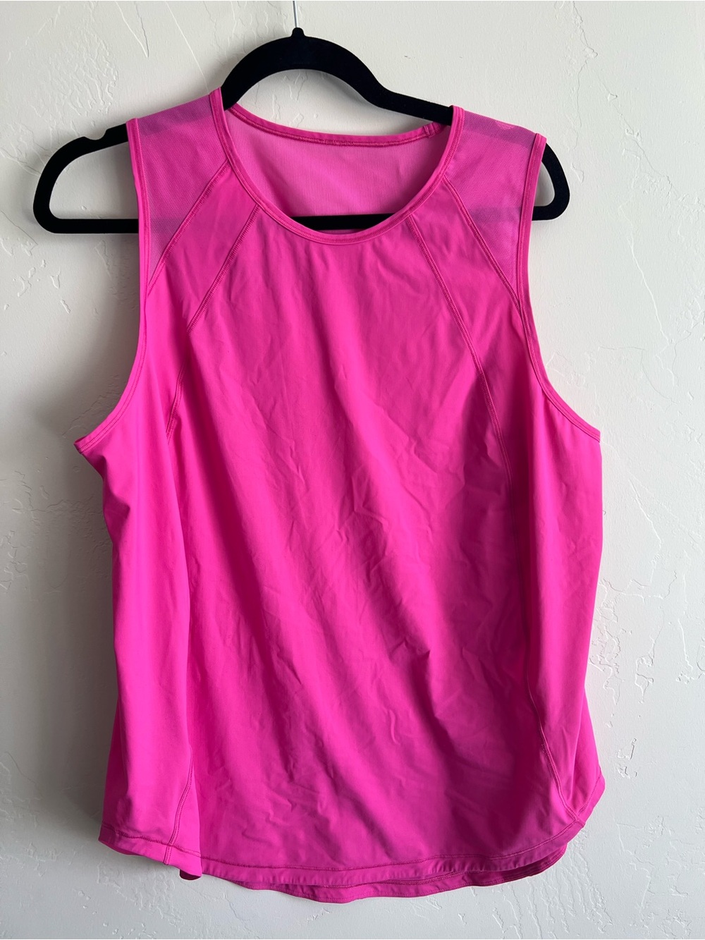lululemon Sculpt Tank Hot Pink Size 14 Mesh Open Back Running